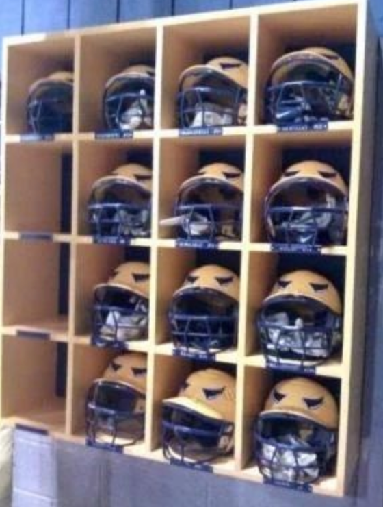 16H4 - 16 HELMET RACK (11”)