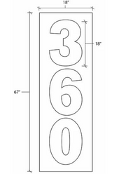 Metal Signs - Vertical Outfield Distance Sign