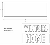 Metal Signs - Dugout Header Home & Visitor Signs