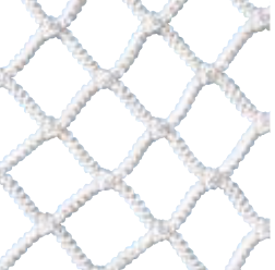 (#NETX1-G260) - SEAMLESS ONE-PIECE LACROSSE NET - (6’H x 6’W x 7’D) - WHITE Color