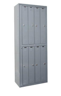 Uniform Exchange Locker - 1-Wide - Dark Grey - Assembled (8-Person or 9-Person)
