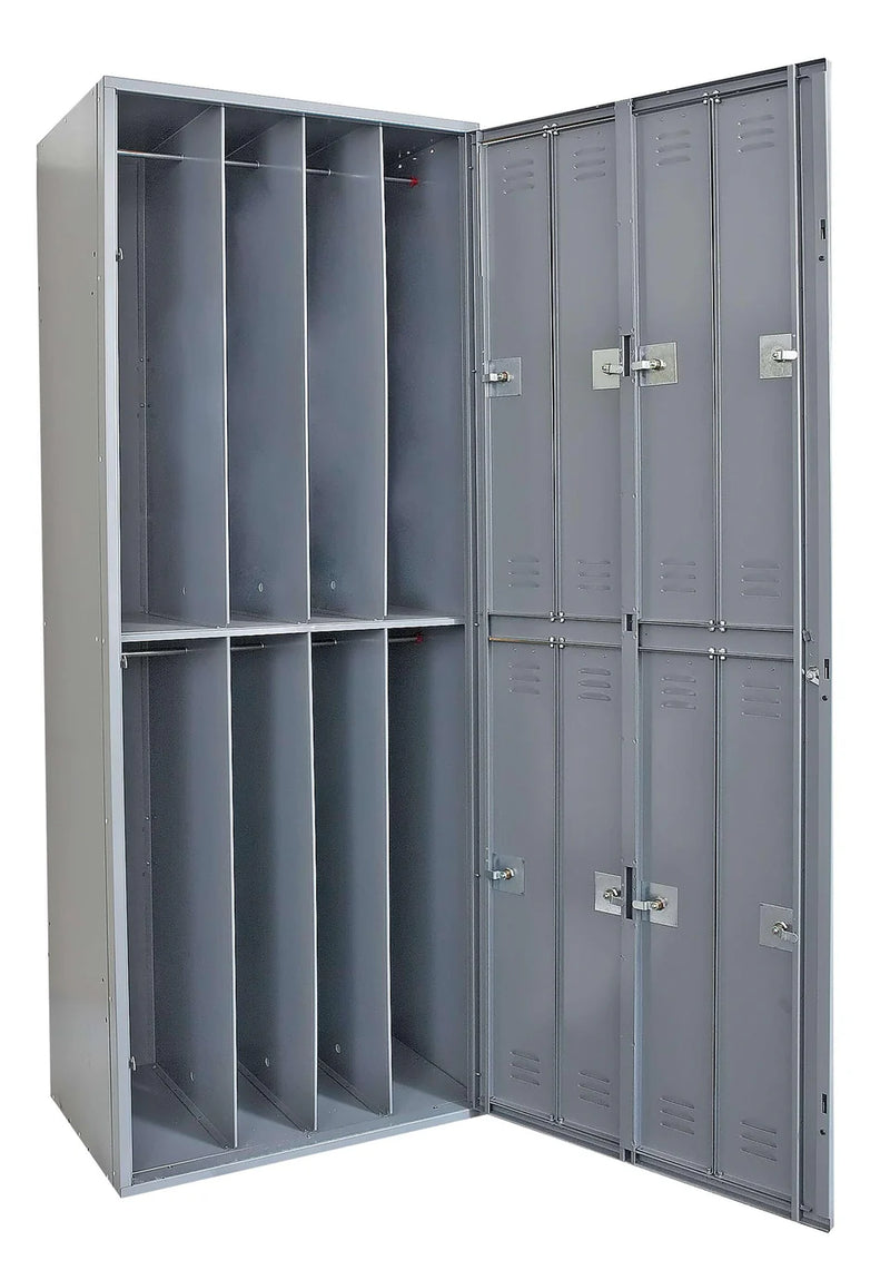 Uniform Exchange Locker - 1-Wide - Dark Grey - Assembled (8-Person or 9-Person)