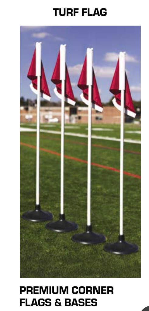 (#RBF‐4) Corner Flags ‐ Premium ‐ with Rubber Base (Set of 4)