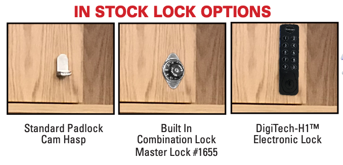 Recruiter 2 Wood Locker - Open Front, 1-Wide with Footlocker/Seat, Security Box, Stainless Steel Hooks & Coat Rod