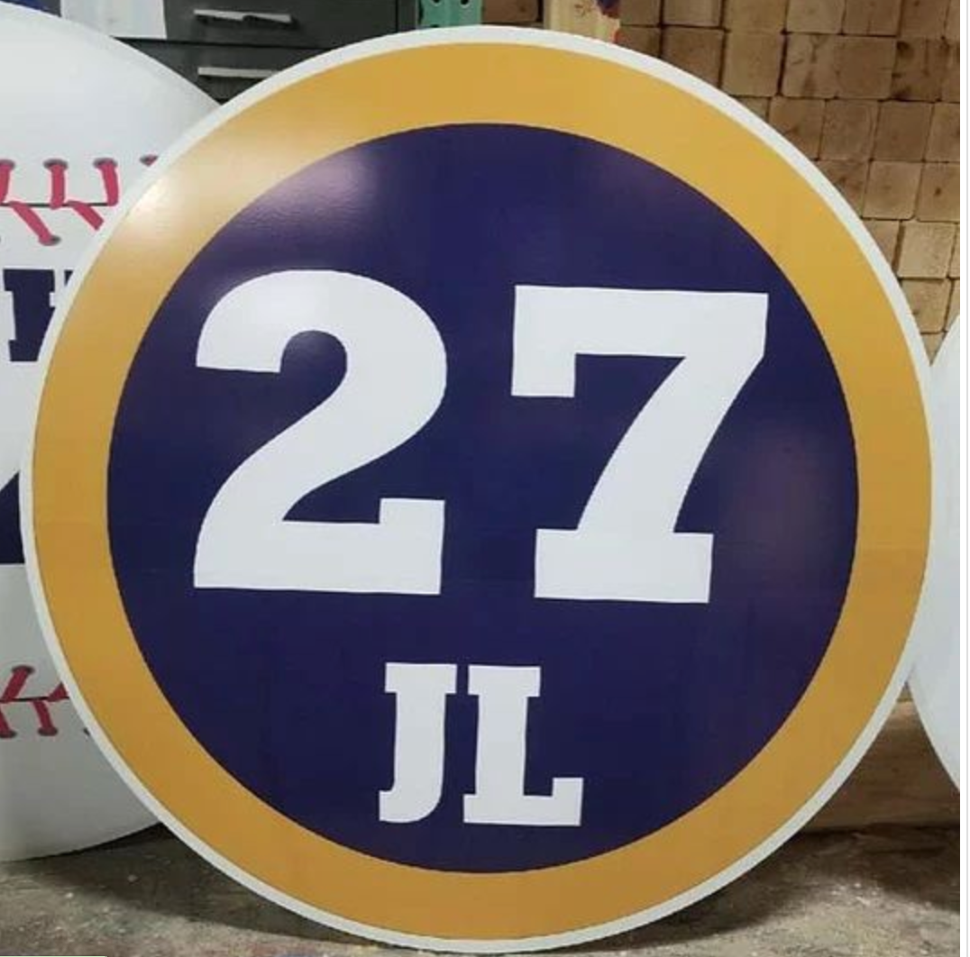 Metal Signs - Diameter Outfield Distance Sign