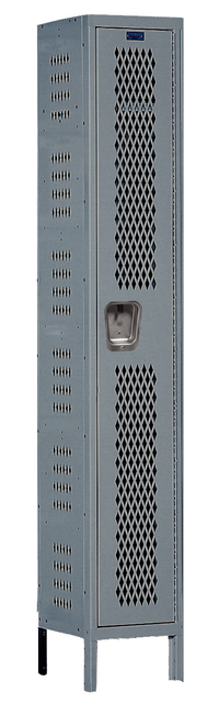 Heavy-Duty Ventilated Locker - Singe-Tier, 1-Wide, 78"H, Assembled