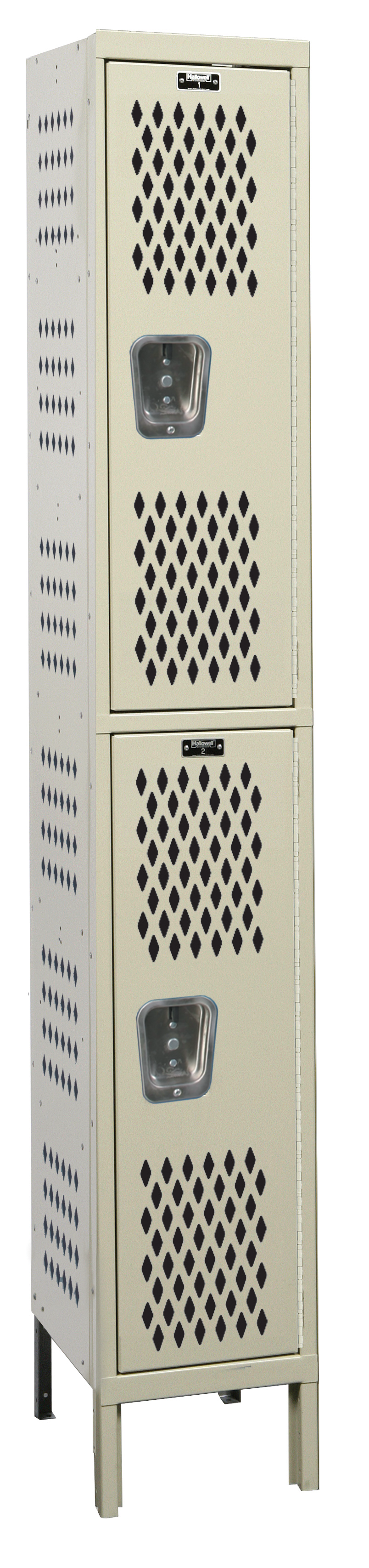 Heavy-Duty Ventilated Locker - Double-Tier, 1-Wide, 78"H, Assembled