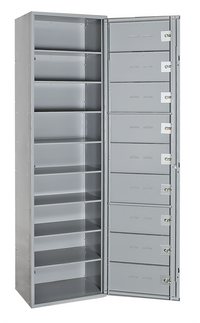 Uniform Exchange Locker - 1-Wide - Dark Grey - Assembled (8-Person or 9-Person)