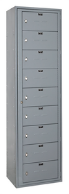 Uniform Exchange Locker - 1-Wide - Dark Grey - Assembled (8-Person or 9-Person)