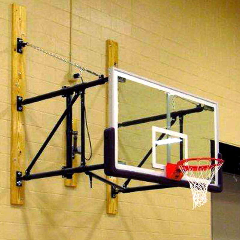 Wall-Mounted Electric Side-Folding Basketball Backstop (DGWE)