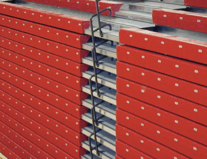 Self-Storing Aisle Rails (SSAR) – SportBiz