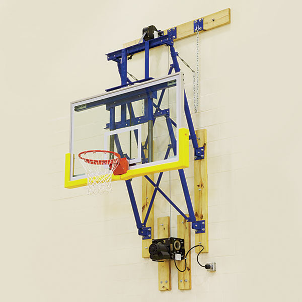 Up-Folding Wall-Mounted Basketball Backstop (DUW)