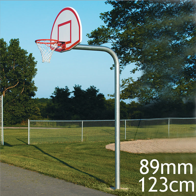 3 1/2" Gooseneck Style Basketball Post Set - 5062XY (4' extention) - Sport Biz
