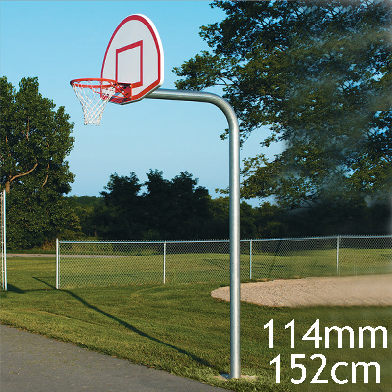 3 1/2" Gooseneck Style Basketball Post Set - 5061XY (3' extention) - Sport Biz